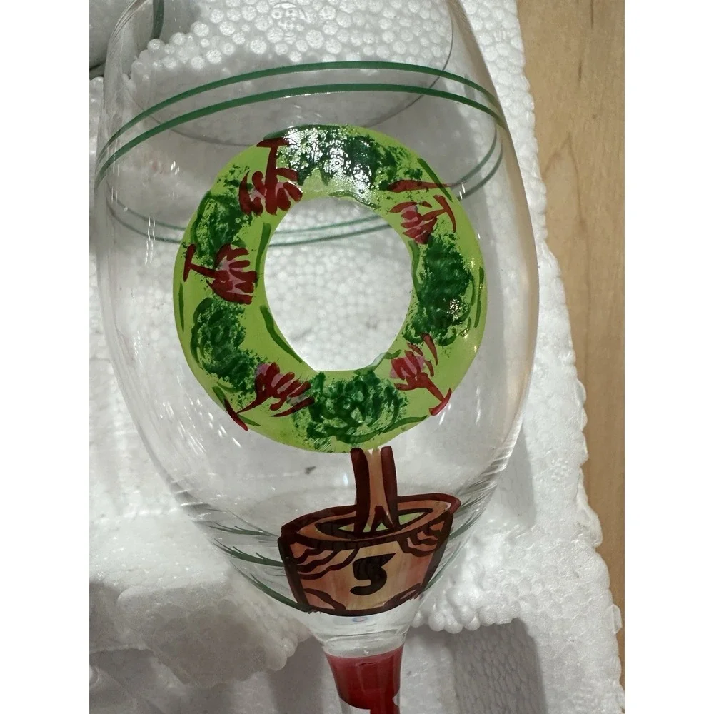 Festive Collection Twelve Days of Christmas Wine Glass Set 11 of 12 Vintage